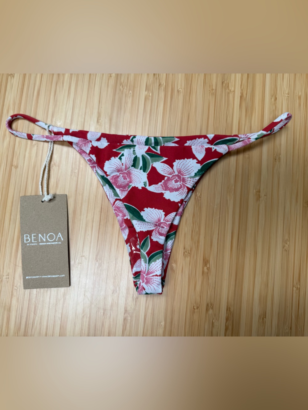 NWT Benoa Swim Chibi Bikini Bottom Vintage Orchid Floral | Small